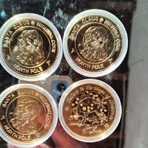 Gold Santa Claus Coins(4)